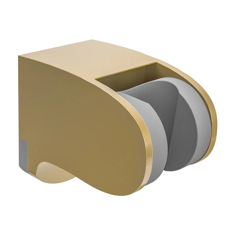 Soporte alcachofa de mano en PVC oro mate inclinable con protección PVD de Valaz Valaz
