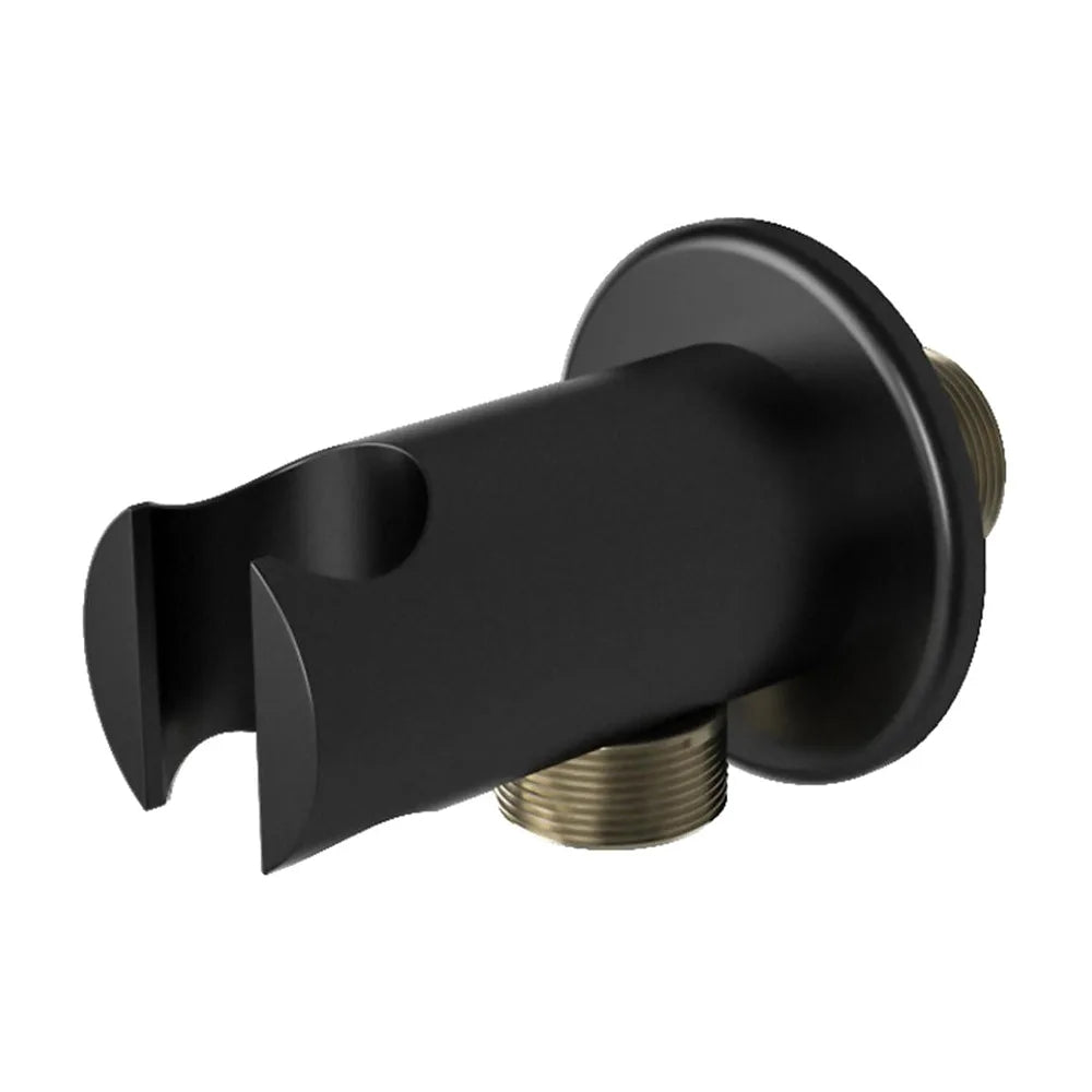 Soporte alcachofa de mano robusto y elegante con acabado negro mate de Valaz Valaz