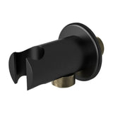 Soporte alcachofa de mano robusto y elegante con acabado negro mate de Valaz