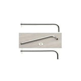 Soporte de rociador de ducha para pared de latón de 9x40 cm en cromado de Valaz