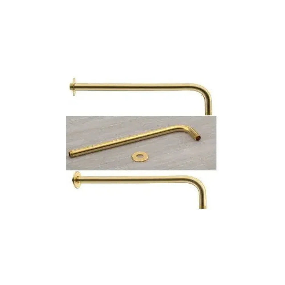 Soporte de rociador de ducha para pared de latón de 40 cm en dorado cepillado de Valaz Valaz