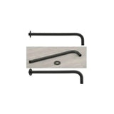 Soporte de rociador de ducha para pared de latón de 9x40 cm en negro mate de Valaz