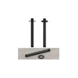 Soporte de rociador de ducha para techo de latón de 17 cm en negro mate de Valaz