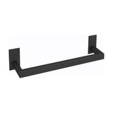 Square self adhesive towel rail 37 cm matte black for bathroom by Valaz