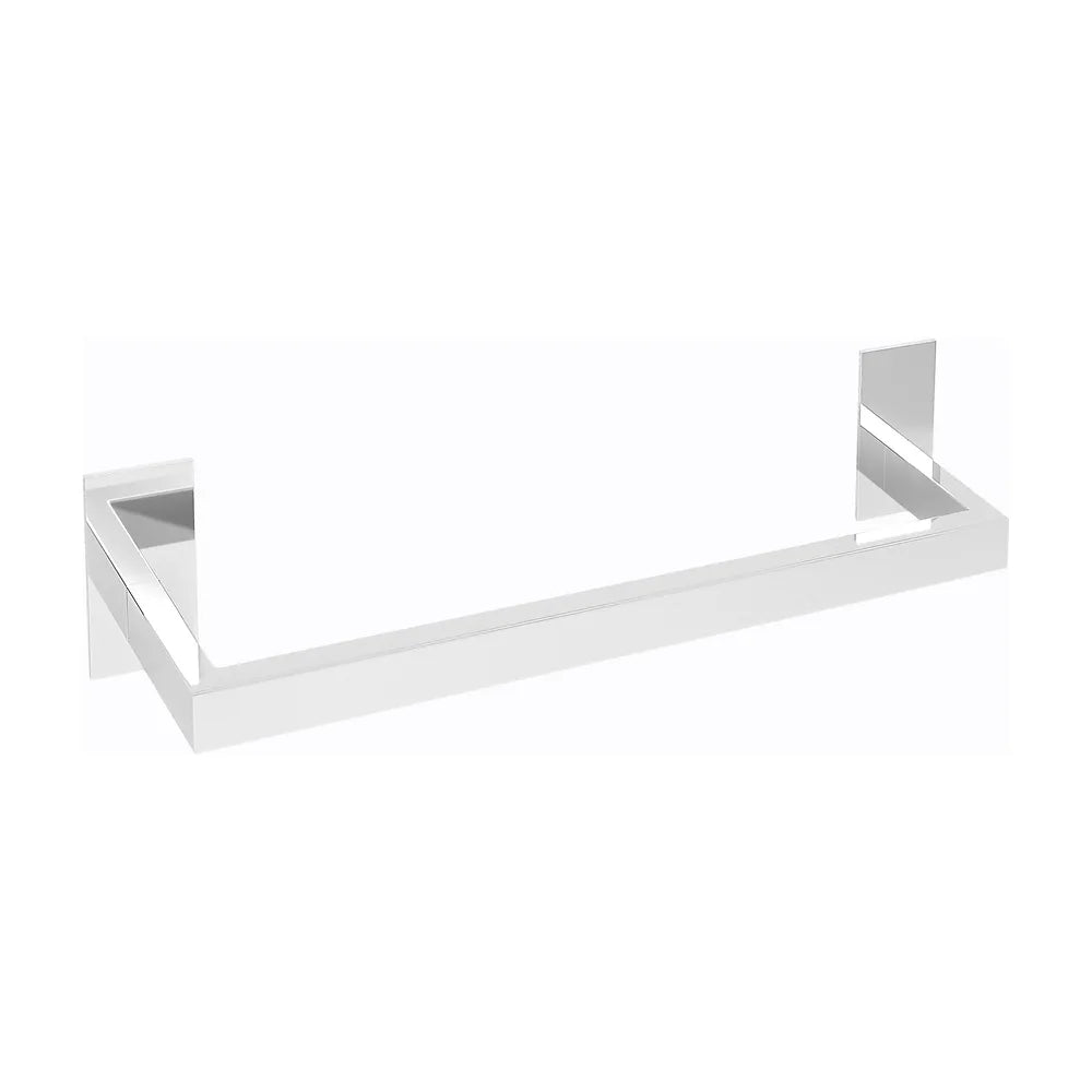 Toallero adhesivo sin taladro cuadrado 37 cm cromado para baño de Valaz Valaz