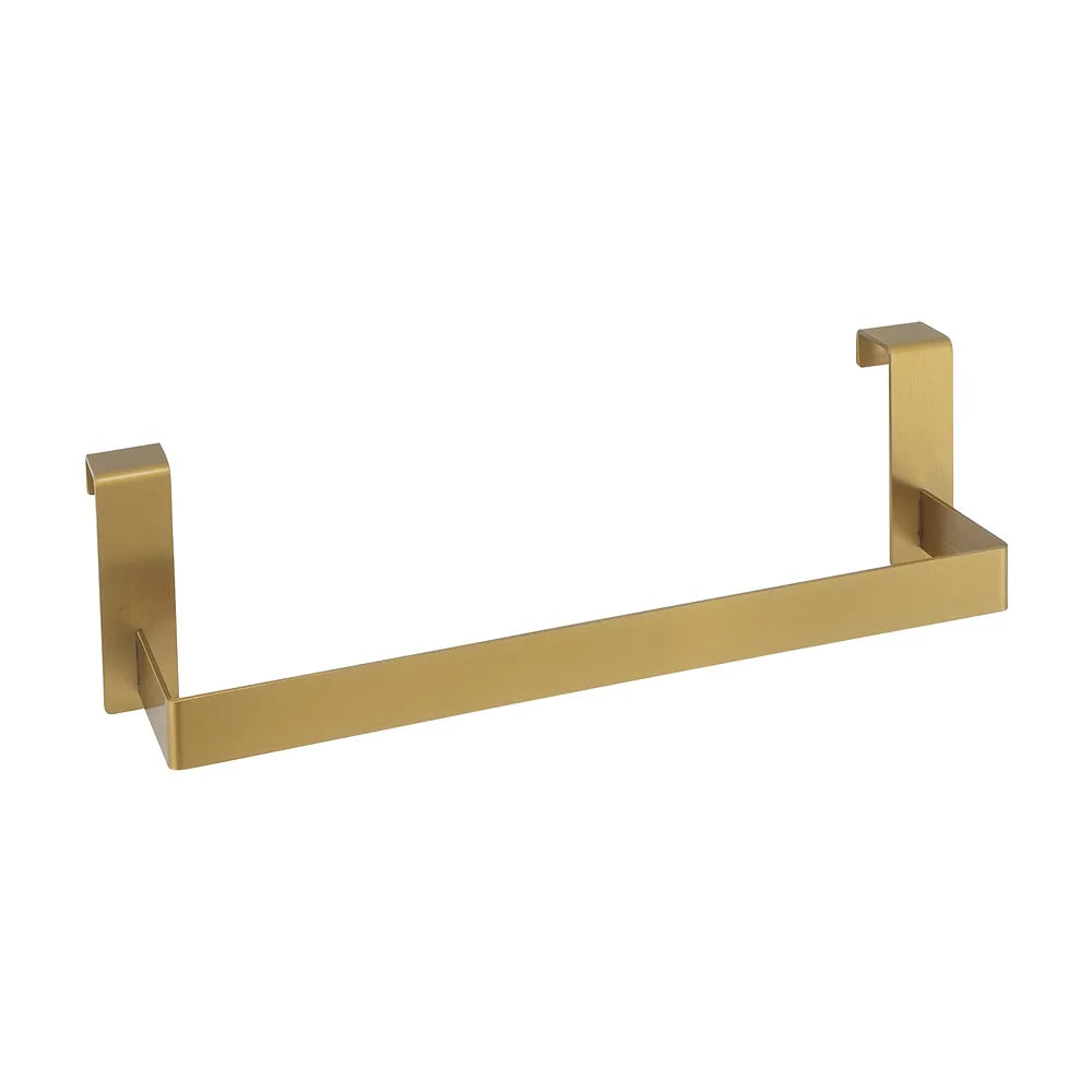 Toallero de colgar con diseño cuadrado y acabado en oro mate con protección PVD para baño Valaz Valaz