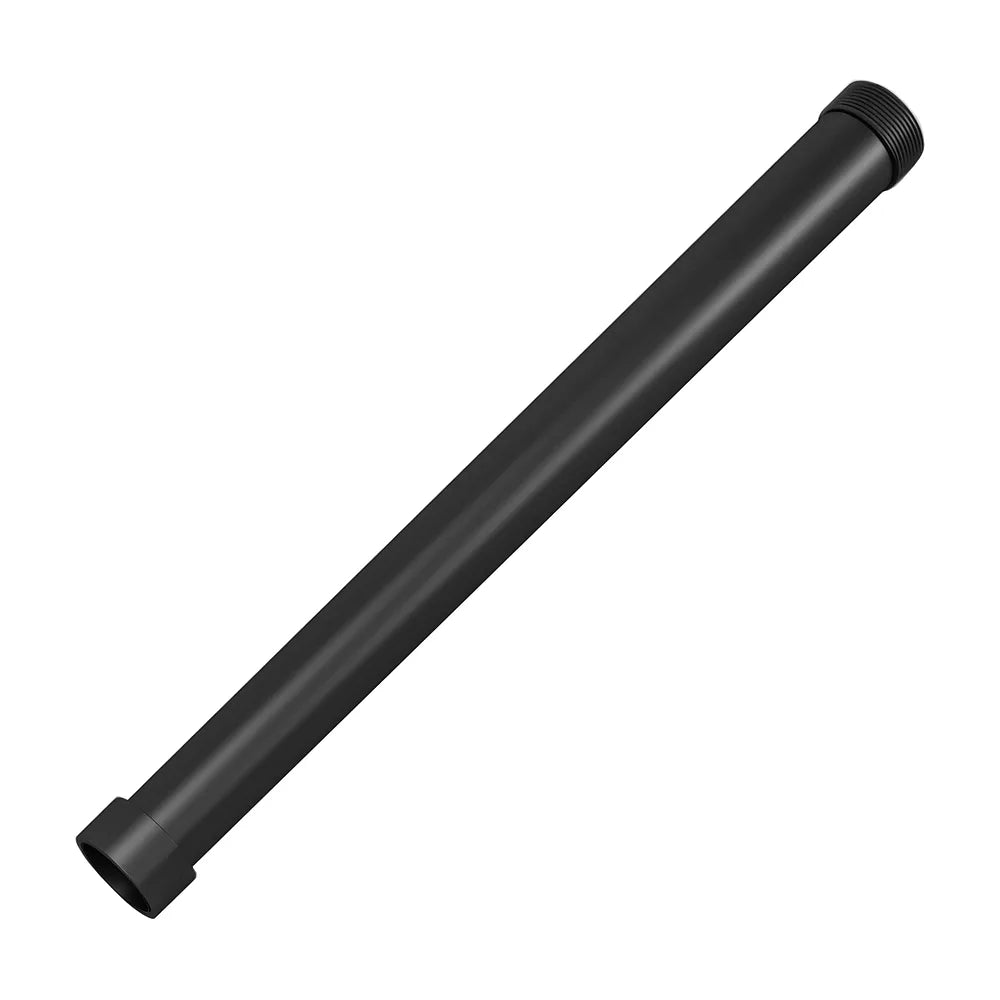 Tubo alargador de ducha con acabado negro mate 30 cm rosca TRES cuartos Valaz Valaz