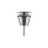 Válvula click clack redonda para lavabo o bidet en latón acero cepillado de Valaz