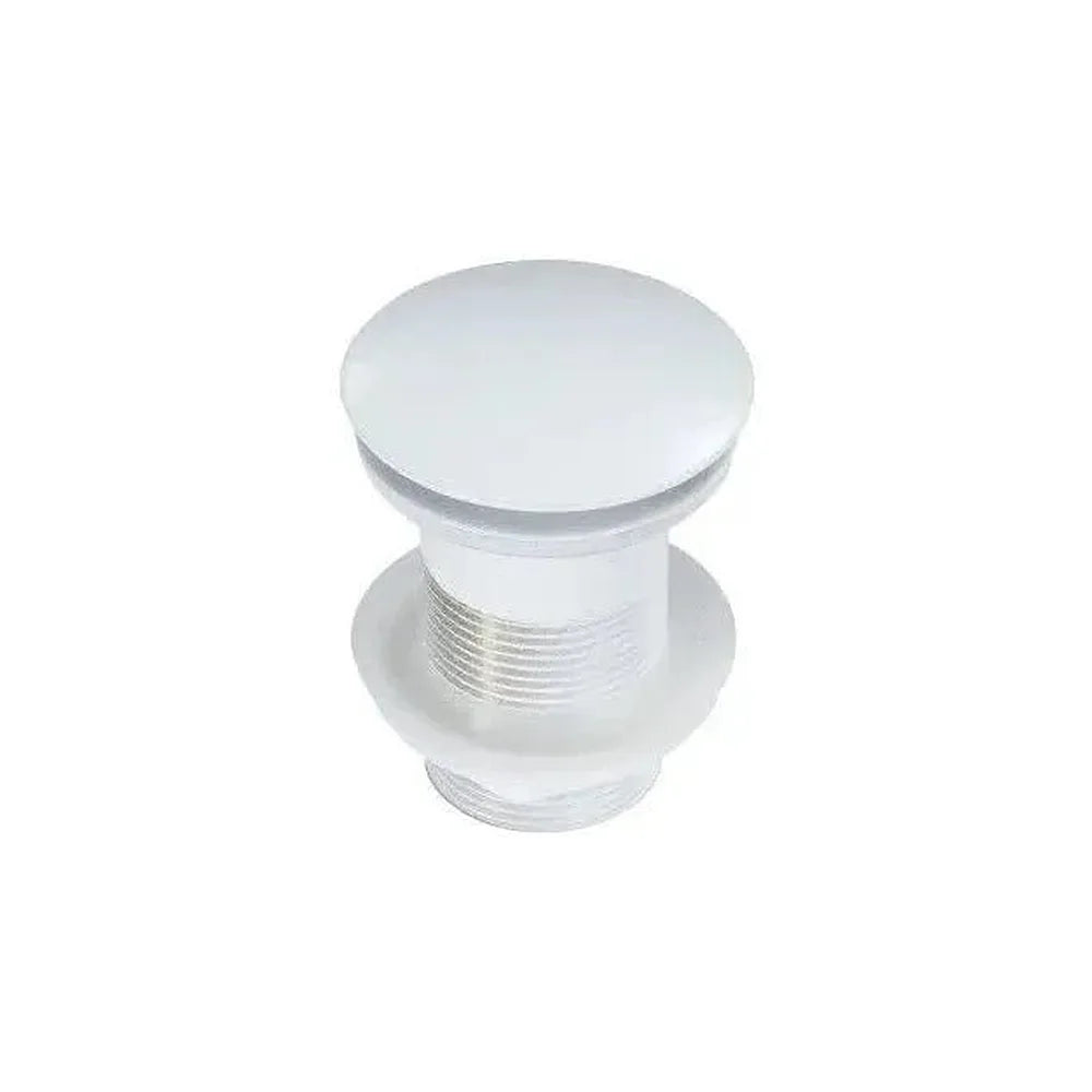 Válvula click clack redonda para lavabo o bidet en latón blanco de Valaz Valaz