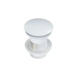 Válvula click clack redonda para lavabo o bidet en latón blanco de Valaz