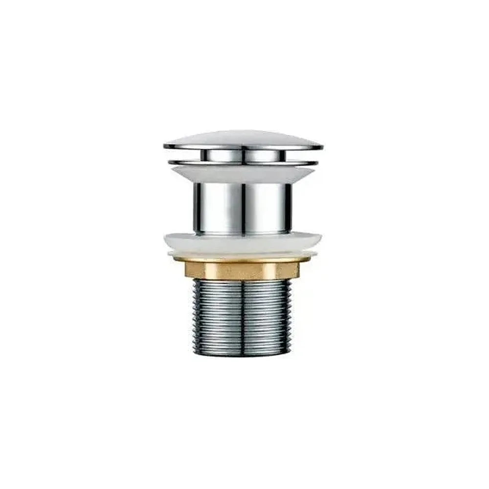 Válvula click clack redonda para lavabo o bidet en latón cromado de Valaz Valaz
