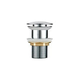 Válvula click clack redonda para lavabo o bidet en latón cromado de Valaz