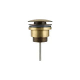 Válvula click clack redonda para lavabo o bidet en latón dorado envejecido de Valaz