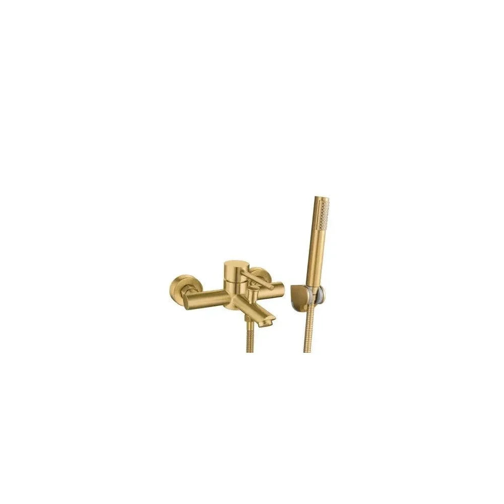 Grifo para bañera y ducha monomando con cartucho cerámico en oro mate Palancia de Valaz - Marca Valaz en MerkiMarket