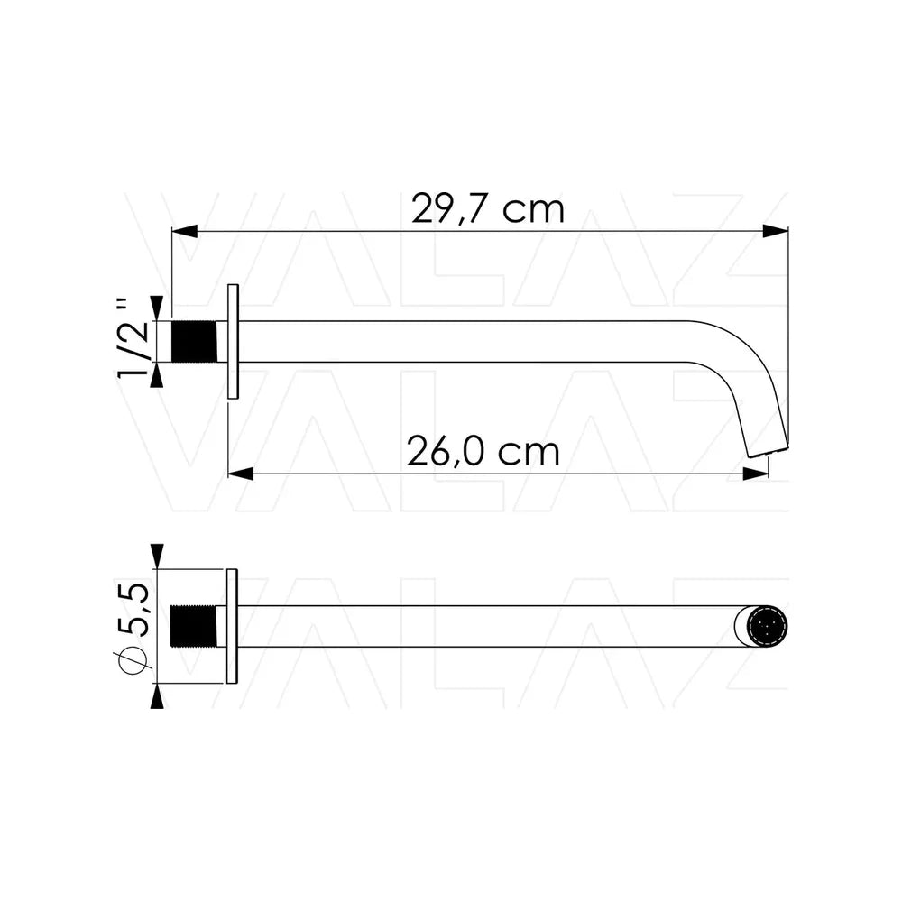 Caño redondo de 26 cm blanco de Valaz - Marca Valaz en MerkiMarket