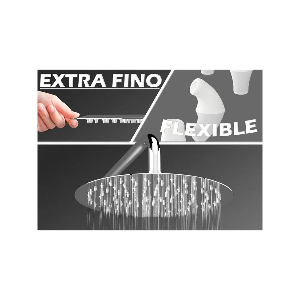 Barra de ducha monomando redonda ajustable hasta 120 cm cromada Valdivia de Valaz - Marca Valaz en MerkiMarket
