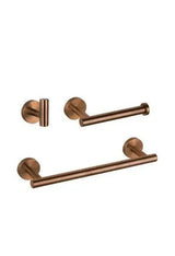 VALAZ Ensemble d'accessoires de salle de bain moderne en acier inoxydable finition or rose brossé