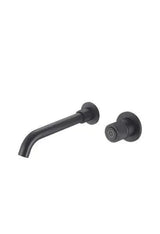 Grifo de lavabo empotrado con botón monomando en latón negro mate Andarax de Valaz