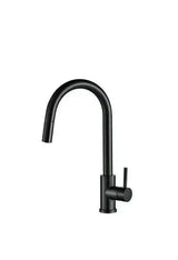 Grifo de cocina extraíble monomando con caño giratorio en negro mate Parana de Valaz