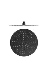 Rociador de ducha circular de acero inoxidable en negro disponible en varias medidas de Valaz