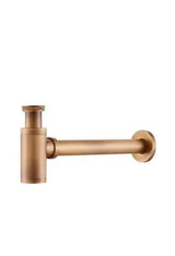 Bathroom sink siphon brass and zamak 12x36 cm antique gold finish Sifón by Valaz