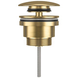 Click clack valve for bathroom sink or bidet round matte gold brass thread 1 1/4 durability 20000 uses <serie> by Valaz