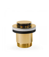 Válvula de desagüe para lavabo con acabado dorado TRES