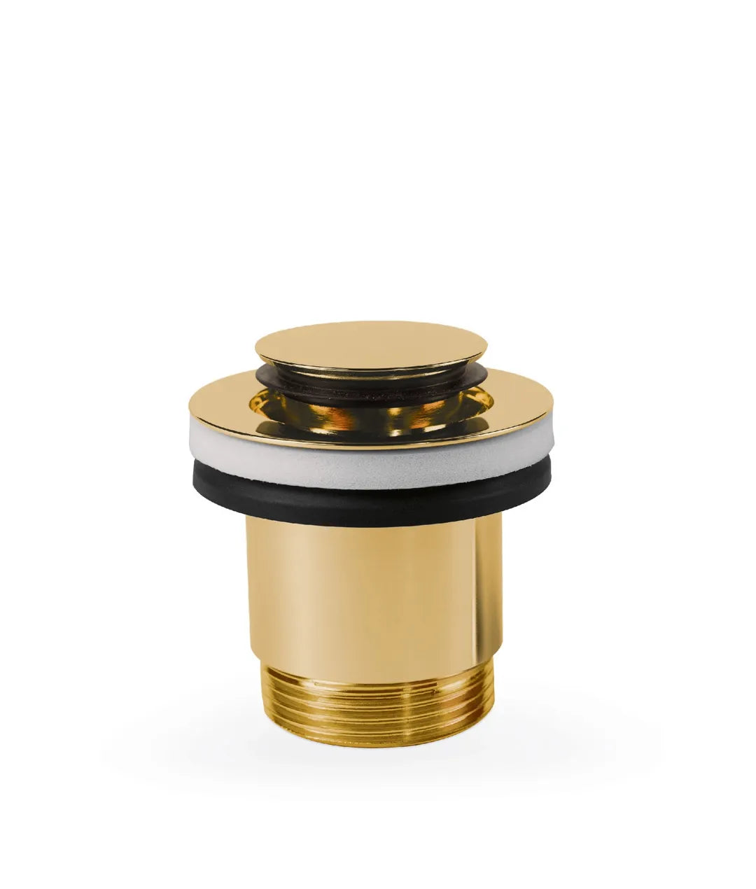 Válvula de desagüe para lavabo con acabado oro de latón Click Clack Simple Rapid Tres 0