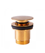 Válvula de desagüe para lavabo con acabado oro mate TRES