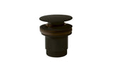 Válvula de desagüe para lavabo con o sin rebosadero acabado negro bronce Click Clack Simple Rapid Tres