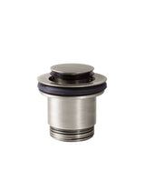 Válvula de desagüe para lavabo con opción siempre abierta de acabado acero Click Clack Simple Rapid Tres