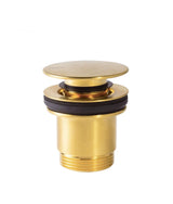 Válvula de desagüe para lavabo con rebosadero opcional de acabado oro mate Click Clack Simple Rapid Tres