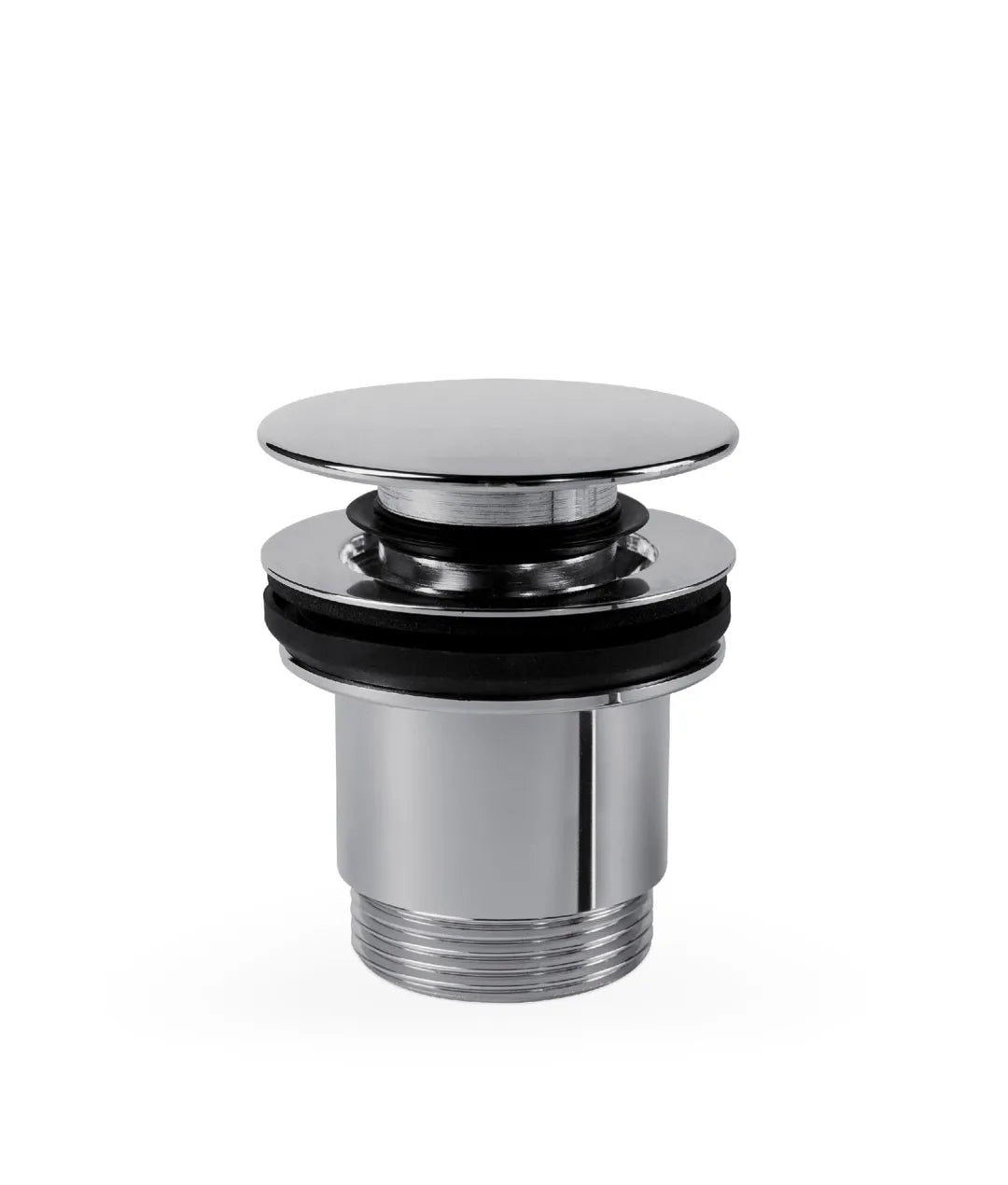 Válvula de desagüe para lavabo de acabado cromado con o sin rebosadero Click Clack Simple Rapid Tres 0
