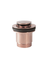 Válvula de desagüe para lavabo de instalación fácil color oro rosa mate en latón Complementos Tres