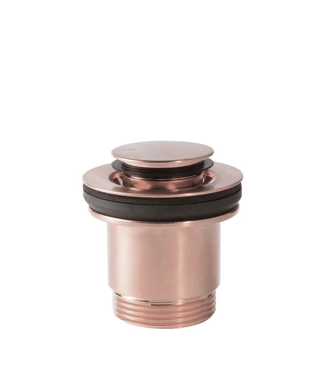 Válvula de desagüe para lavabo opción siempre abierta de acabado oro rosa mate Click Clack Simple Rapid Tres 0