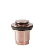 Válvula de desagüe para lavabo opción siempre abierta de acabado oro rosa mate Click Clack Simple Rapid Tres