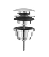 Válvula de desagüe para lavabo Simple Rapid de acero con acabado cromado TRES