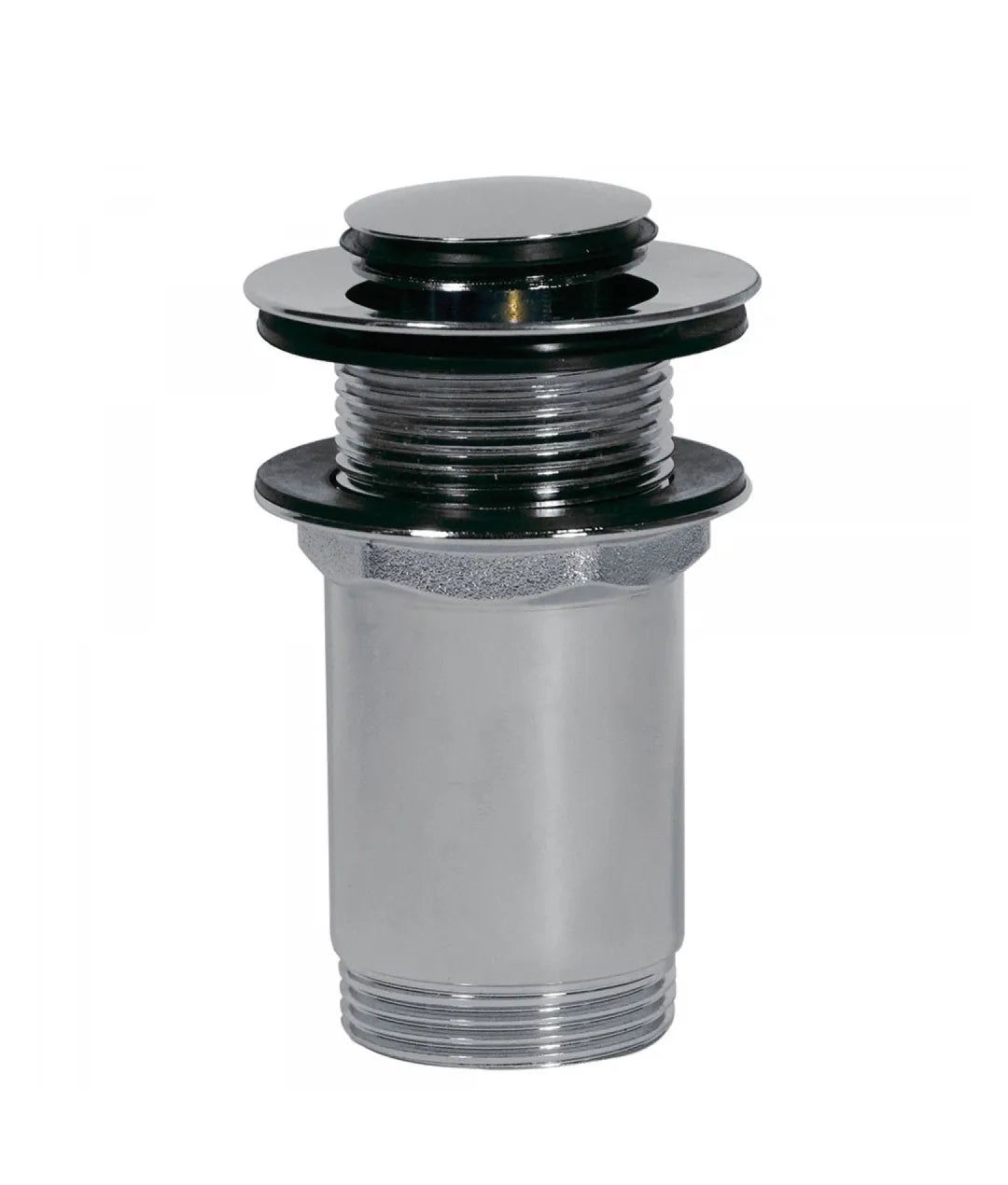 Válvula de desagüe para lavabo sin rebosadero con acabado cromado Simple-Rapid TRES 0