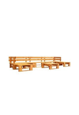 VIDAXL 277465 Set de muebles de palés para jardín de 6 piezas fabricado en madera en color marrón miel de vidaXL