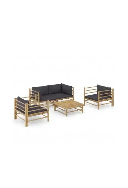 vidaxl_3058208_conjunto_de_muebles_de_exterior_5_piezas_de_bambú_con_cojines_gris_oscuro_0