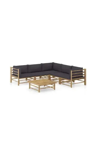 vidaxl_3058214_set_de_muebles_para_el_jardín_de_6_piezas_fabricado_en_bambú_con_cojines_con_un_acabado_en_color_gris_oscuro_0