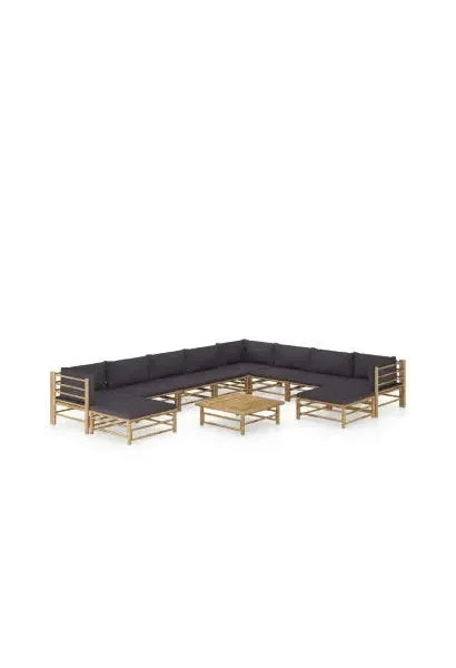 vidaxl_3058224_set_de_muebles_para_el_jardín_de_11_piezas_fabricado_en_bambú_con_cojines_en_color_gris_oscuro_0