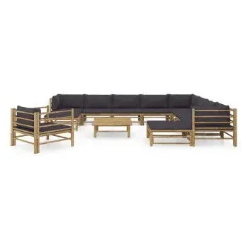 vidaxl_3058226_set_de_muebles_para_el_jardín_de_12_piezas_fabricados_en_bambú_con_cojines_de_color_gris_oscuro_1