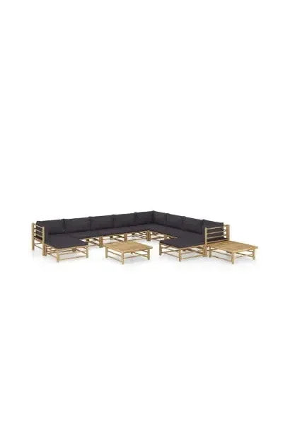 vidaxl_3058228_set_de_muebles_para_el_jardín_de_12_piezas_de_bambú_con_cojines_de_color_gris_oscuro_0