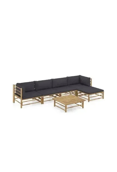 vidaxl_3058238_set_de_muebles_para_el_jardín_de_6_piezas_fabricado_en_bambú_con_cojines_de_color_gris_oscuro_0
