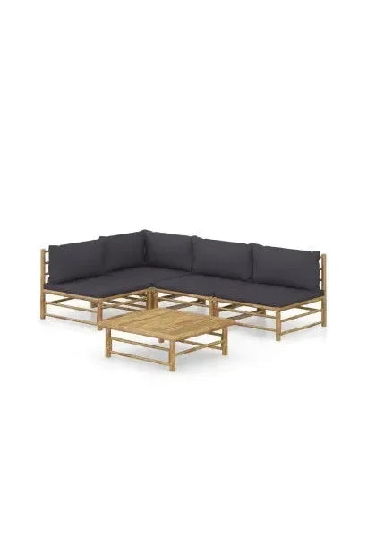vidaxl_3058242_set_de_muebles_para_el_jardín_de_6_piezas_fabricado_en_bambú_con_cojines_gris_oscuro_0