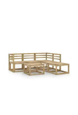 VIDAXL 3065300 Set de muebles individuales con diseño de palés para el jardín de 6 piezas fabricados en madera de pino de vidaXL