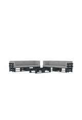 VIDAXL 3067011 Muebles de palets de 6 piezas con cojines fabricados en madera y poliéster en color negro y gris de vidaXL