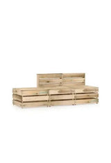 VIDAXL 3068053 Sofá para el jardín de 3 plazas fabricado en madera de pino impregnada en color verde de vidaXL