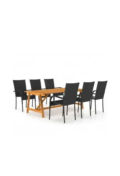 vidaxl_3068807_juego_de_comedor_de_6_sillas_de_acero_color_negro_y_mesa_de_madera_acabado_natural_0